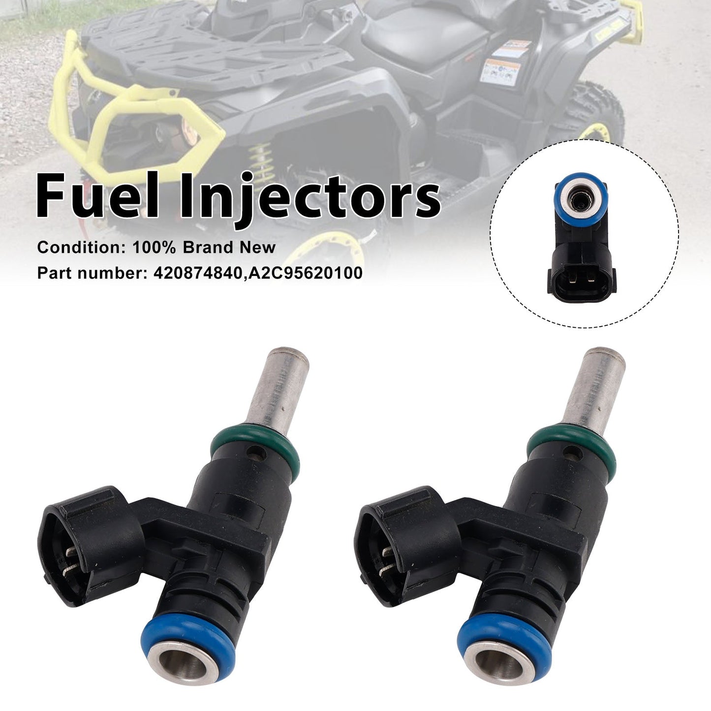 2 iniettori di carburante 420874840 A2C95620100 per CAN-AM Defender Outlander