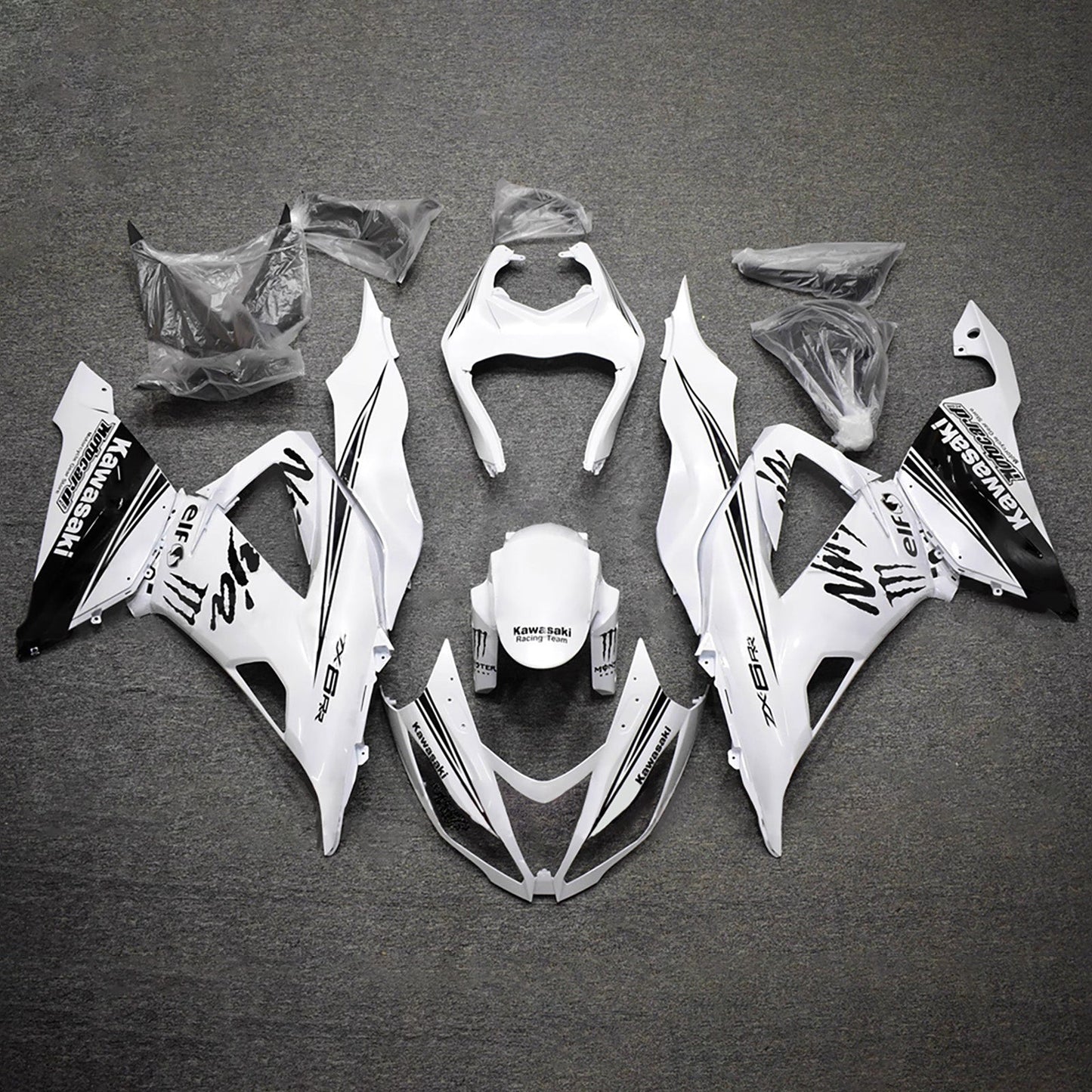 Kit carenatura iniezione in plastica ABS adatto per Kawasaki ZX6R 636 2013-2018