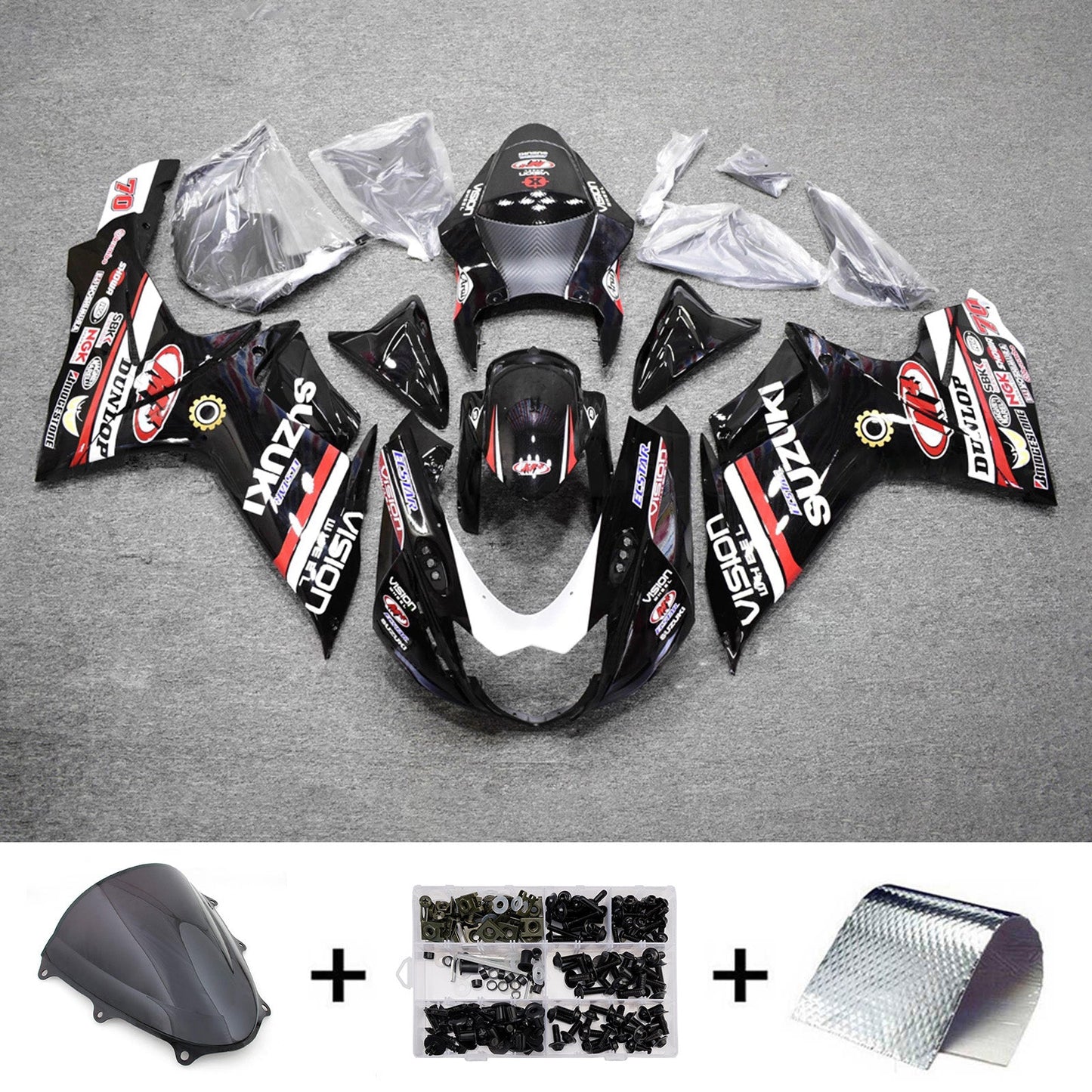 Kit carenatura iniezione plastica ABS per Suzuki GSXR 600/750 2011-2026 K11