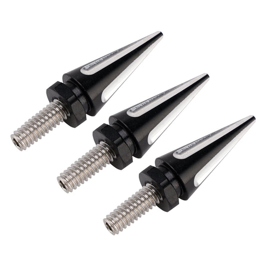 3 bulloni per parabrezza Black Spike per Street Glide Electra Glide Touring '96-'13