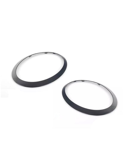 2 pezzi di anelli di finitura per fari anteriori neri lucidi per Mini Cooper F55 F56 F57 2014-2021