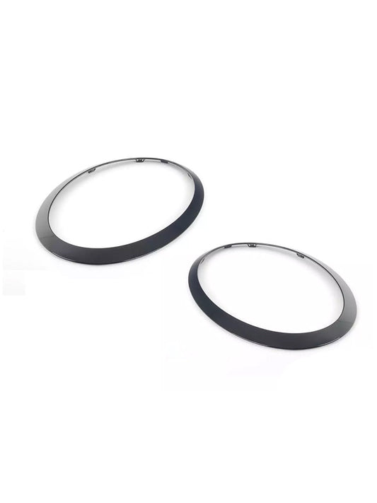 2 pezzi di anelli di finitura per fari anteriori neri lucidi per Mini Cooper F55 F56 F57 2014-2021