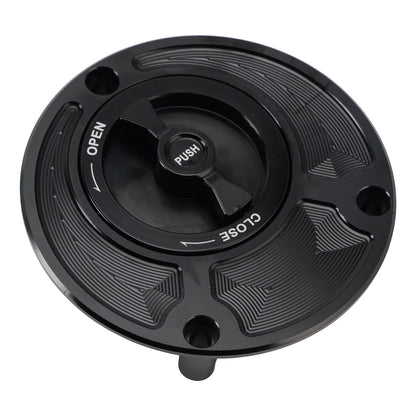Tappo serbatoio carburante CNC nero senza chiave per Yamaha FZ1 FZ6 FZ8 YZF R1 R6 R3 FZR 750