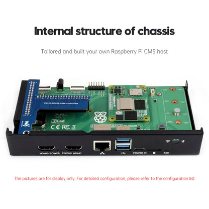 Modulo di elaborazione Raspberry Pi CM5 IO, scheda 5 IO, contenitore di dissipazione del calore in metallo