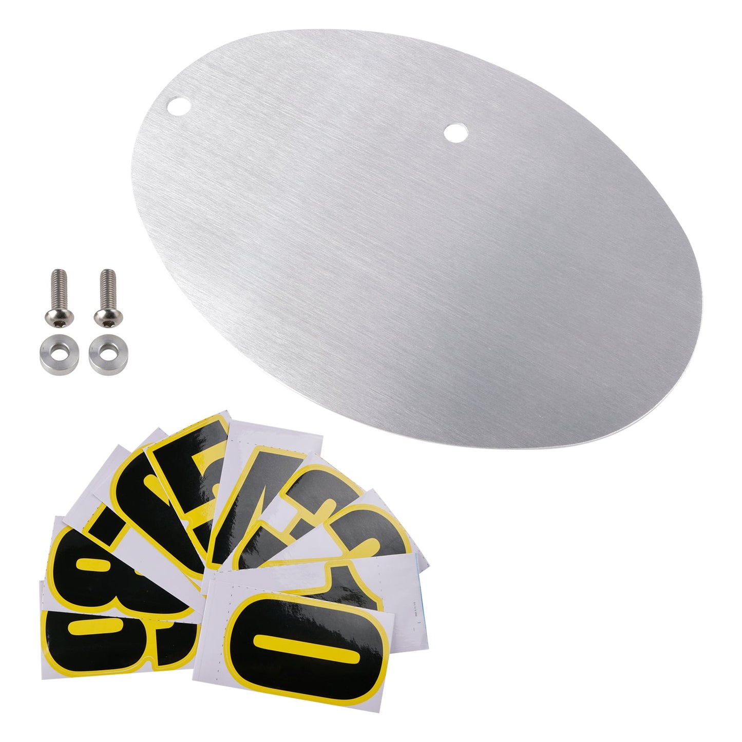 Targa universale per moto fai da te Targa ovale personalizzata in alluminio