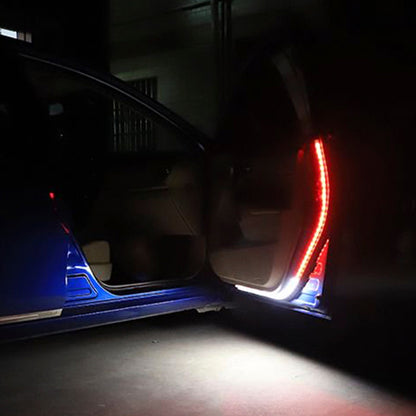 Strisce luminose decorative per portiere auto, lampeggianti, luce rossa e bianca, 1,2 m