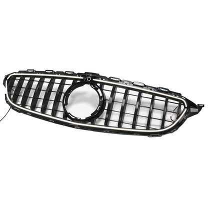 Per Mercedes W205 C250 C300 2015-2021 W/LED Griglia paraurti anteriore nera