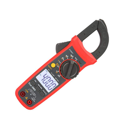 Multimetro portatile UT202+ con selezione automatica della portata, misuratore True RMS a pinza e display LCD.