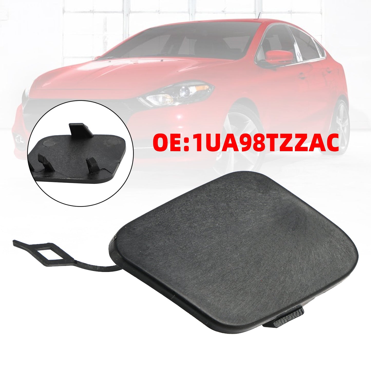 Copertura del cappuccio dell'occhio del gancio di traino del paraurti anteriore Dodge Dart 2012-2016 1UA98TZZAC