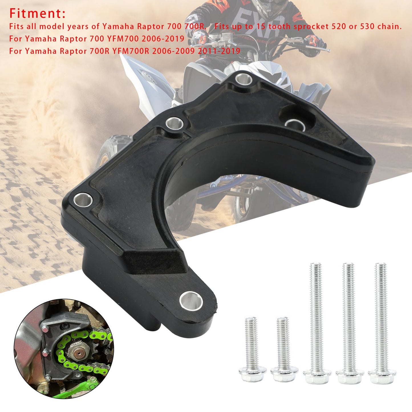 Previene la rottura dei supporti del kit di riparazione salvacaso Poly Chain per Yamaha Raptor 700