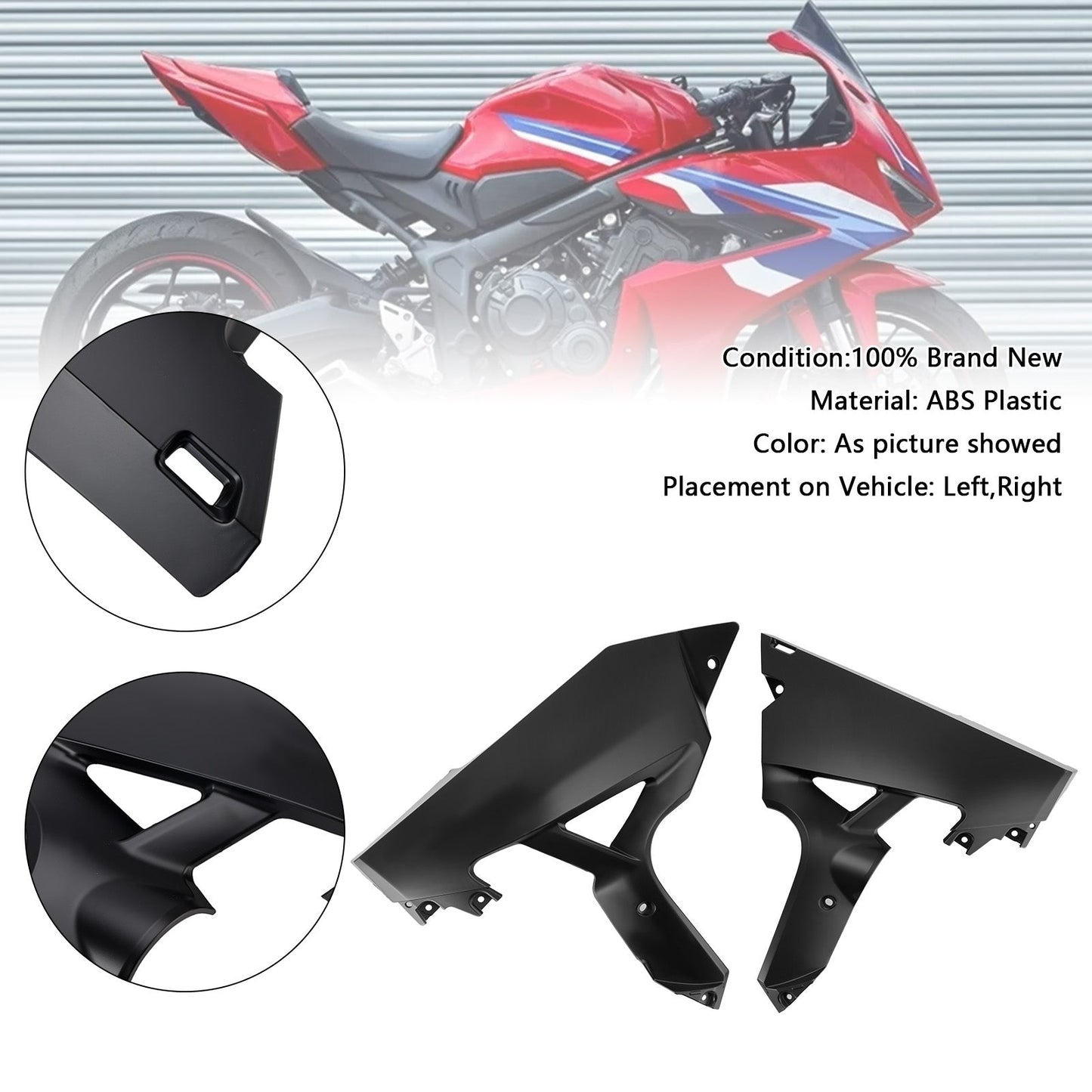 Carenatura laterale del pannello del telaio della carenatura per Honda CBR650R 2024-2025