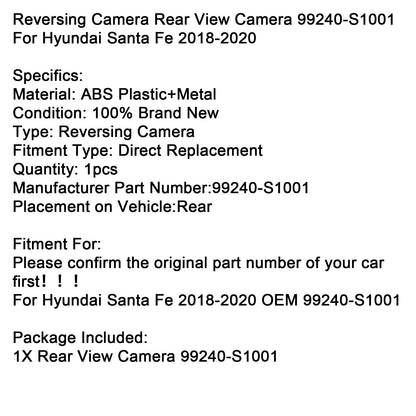 Telecamera per la retromarcia Hyundai Santa Fe 2018-2020 99240-S1001