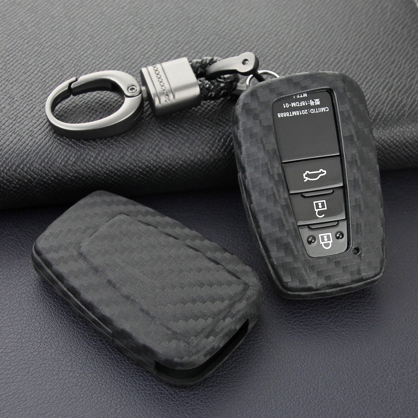 Custodia in similpelle e silicone per chiave auto con fibbia per Toyota Camry