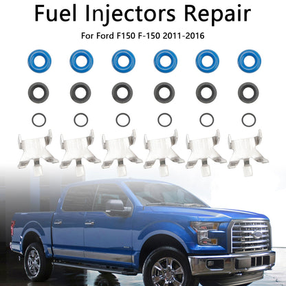 Kit di guarnizioni per riparazione iniettori carburante Ford F150 3.5L Turbo EcoBoost 6 pezzi 2011-2016