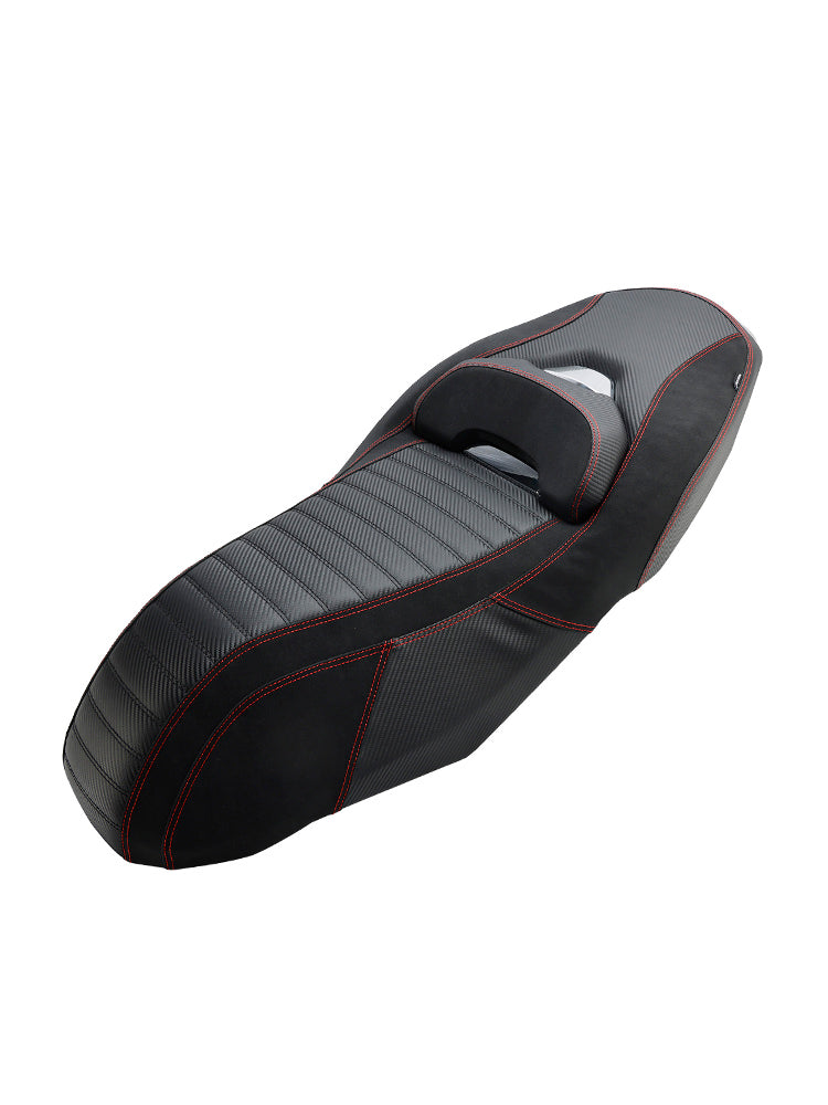 Sella passeggero completa per pilota Yamaha X-Max 300 2023-2025 con cuscino rosso