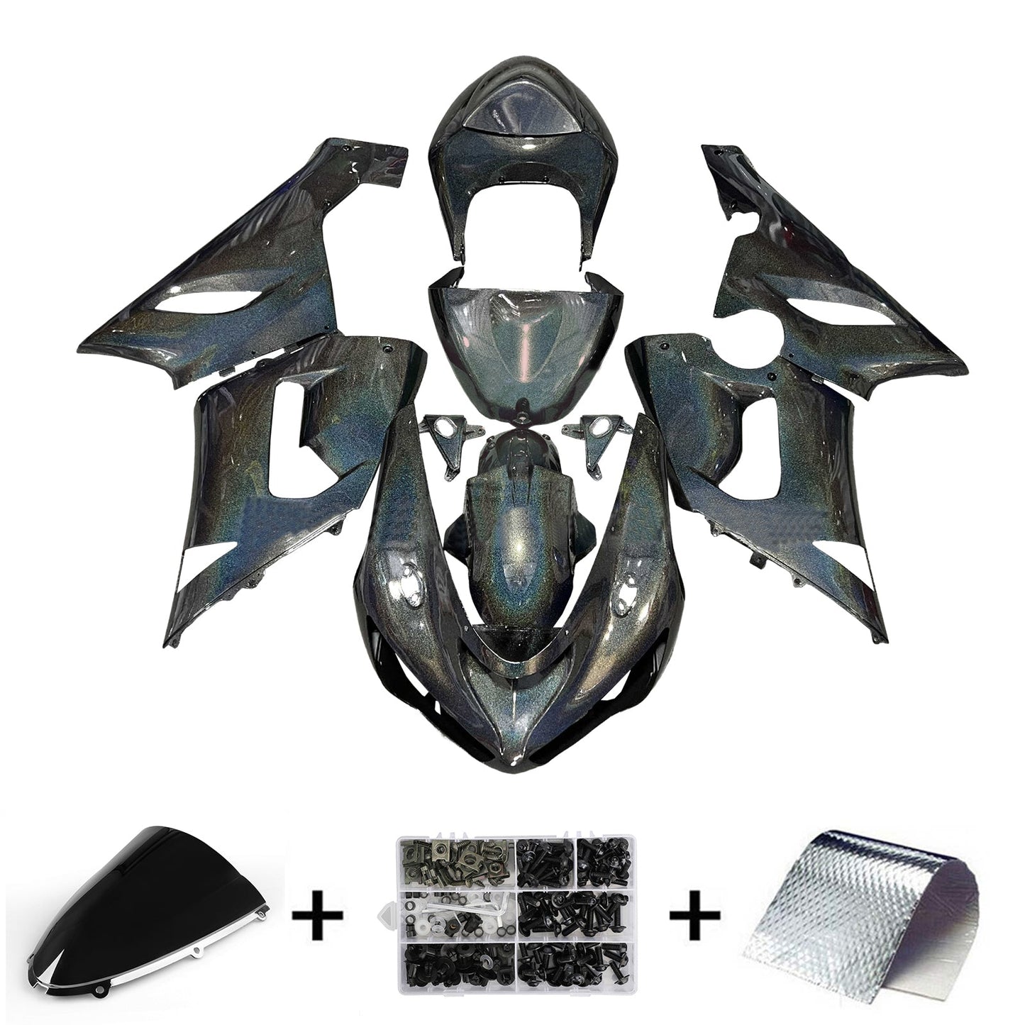 Kit carenatura iniezione in plastica ABS adatto per Kawasaki ZX6R 636 2005-2006