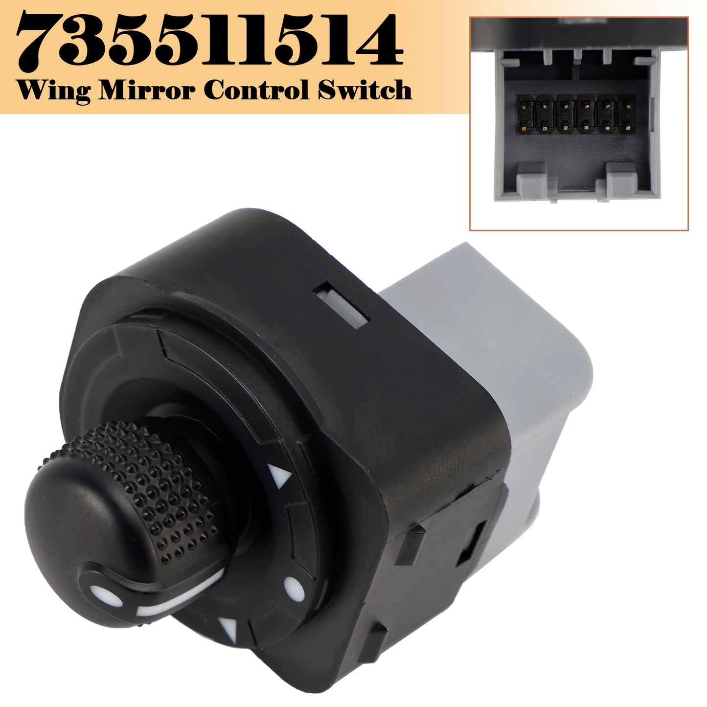 Interruttore di controllo specchietti retrovisori 735511514 per Fiat Fiorino Qubo Doblo Peugeot Bipper
