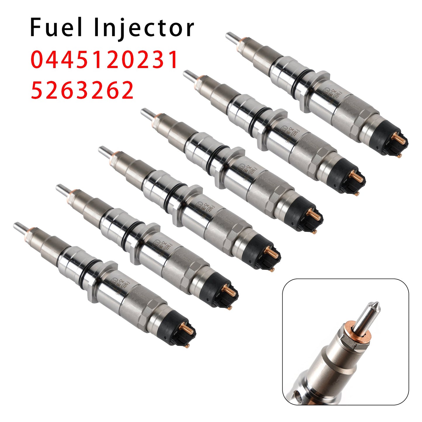 6 pezzi iniettori di carburante per motore Komatsu PC200-8 Cummins QSB6.7 0445120231 5263262