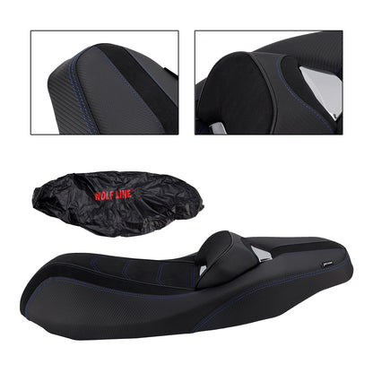 Adatto per Yamaha Nmax155 N-Max 155 2020-2023 Cuscino sedile anteriore Raider per pilota N-Max 155 in PU blu
