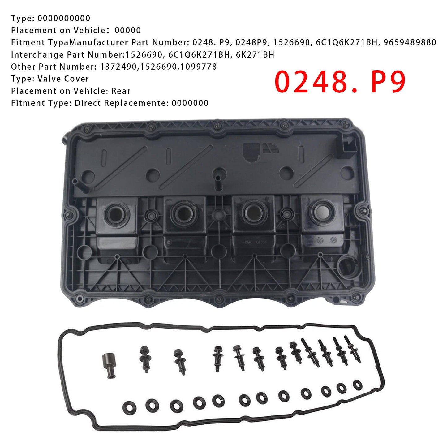 2006/04-2006/12 Citroën Jumper Pritsche/Fahrgestell 2.2 HDi Coperchio valvola Coperchio testata 0248.P9 9659489880