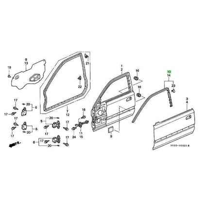 Set di guarnizioni sottoporta in gomma per Honda CIVIC 3D EK9 EK2-3 EK4, sinistra e destra, 1996-2000
