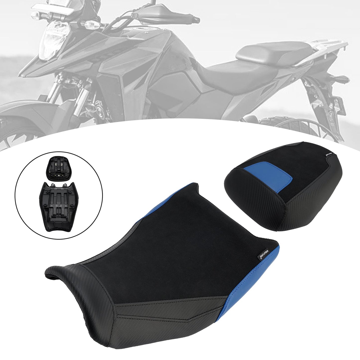 Kit inferiore anteriore e posteriore Raider per Suzuki V-Strom 250 SX 2024-2025, colore blu.