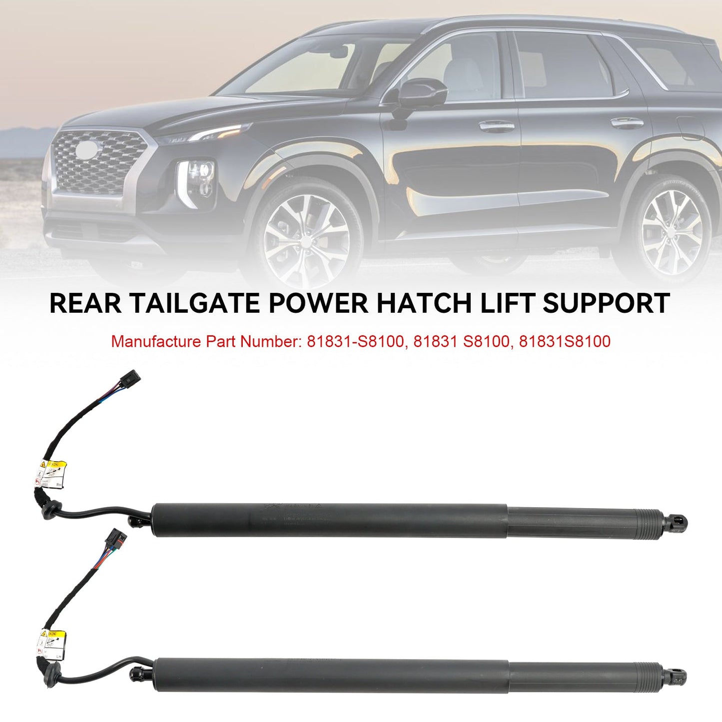 Supporto di sollevamento per portelloni elettrici Hyundai Palisade 2 pezzi 2020-2022 81831-S8100