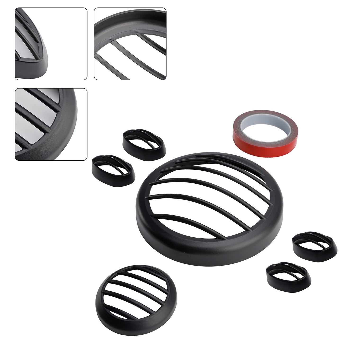 Kit griglia di protezione faro Yamaha PG-1 2023-2024, colore nero