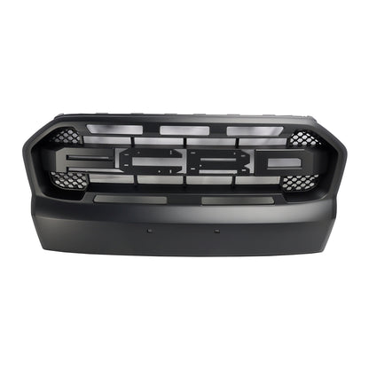 Matt Black Ranger Raccer Raptor Style Front Bumper Grill per Ford Ranger 2015-2019 T7