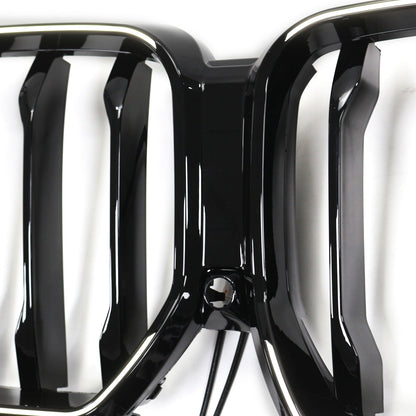 Griglia paraurti anteriore nera BMW X6 G06 M50i 2020-2022 con foro per telecamera