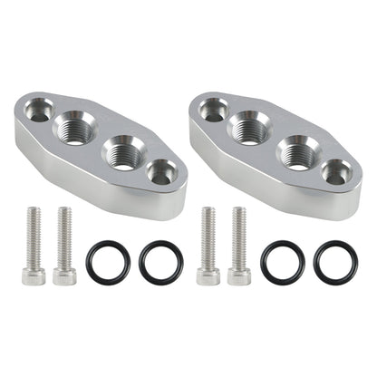 Adattatore per radiatore dell'olio da 2 pezzi - Piastra porta ingresso/uscita ORB 6AN LS1 LSX LS3 LS LS2