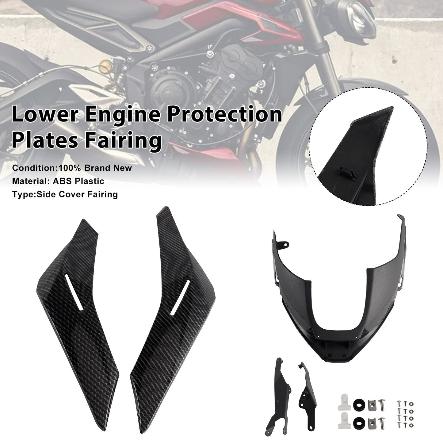 Pannelli inferiori del motore Street Triple 765 R/RS 2023-2025, carenatura protettiva