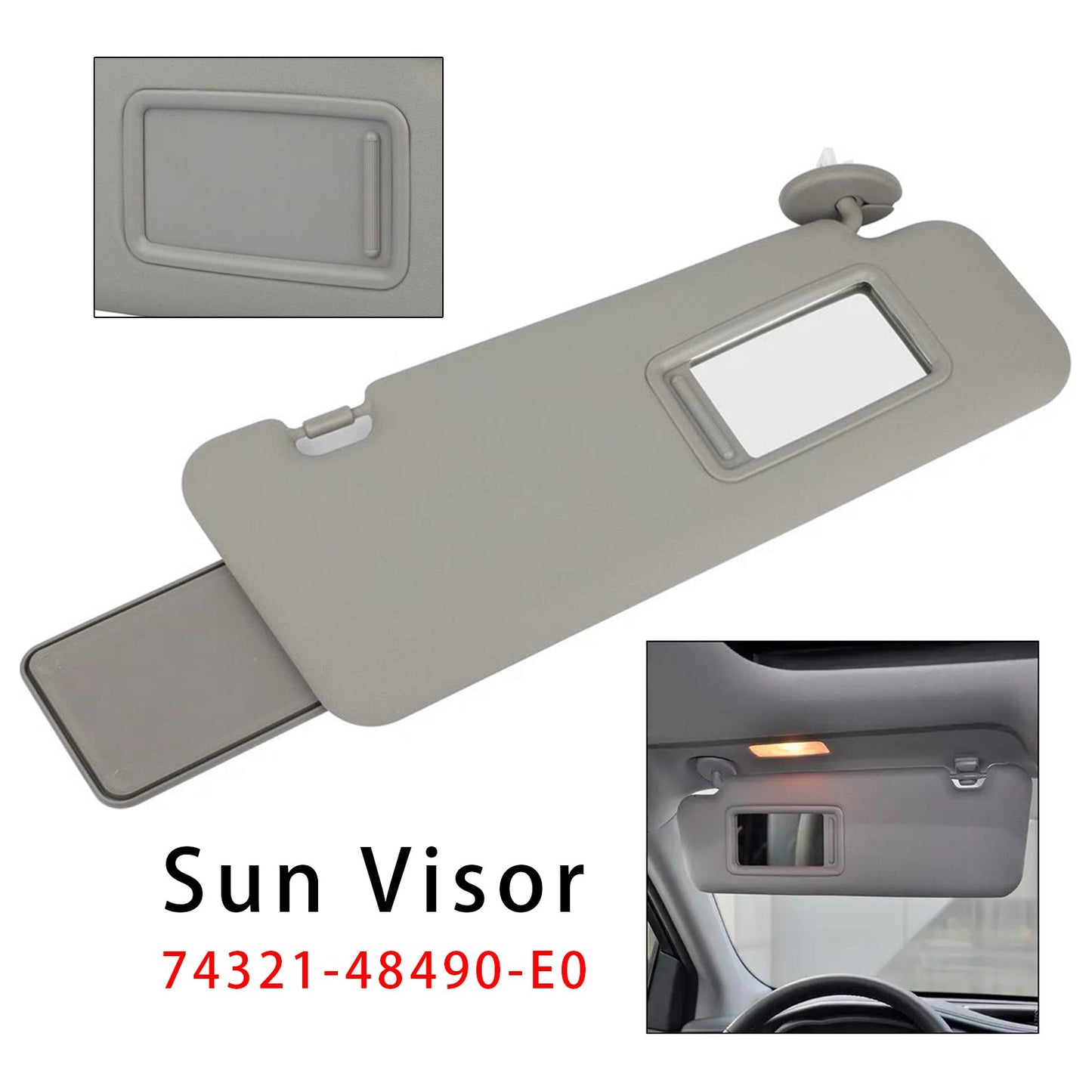 Parasole destro grigio 74321-48490-E0 per Toyota Highlander 2008-2013