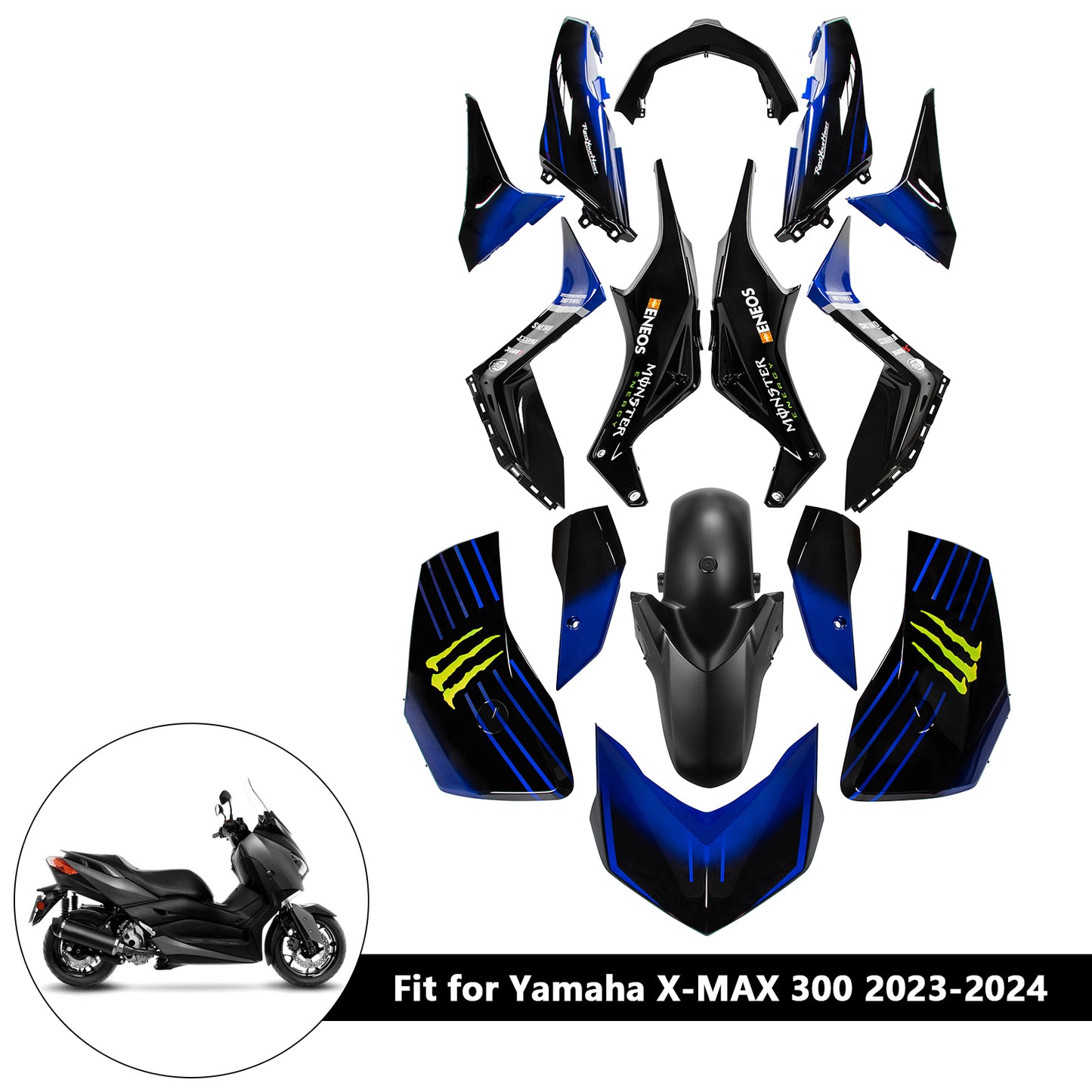 Kit carena carrozzeria iniezione ABS per Yamaha X-MAX 300 XMAX 2023-2024