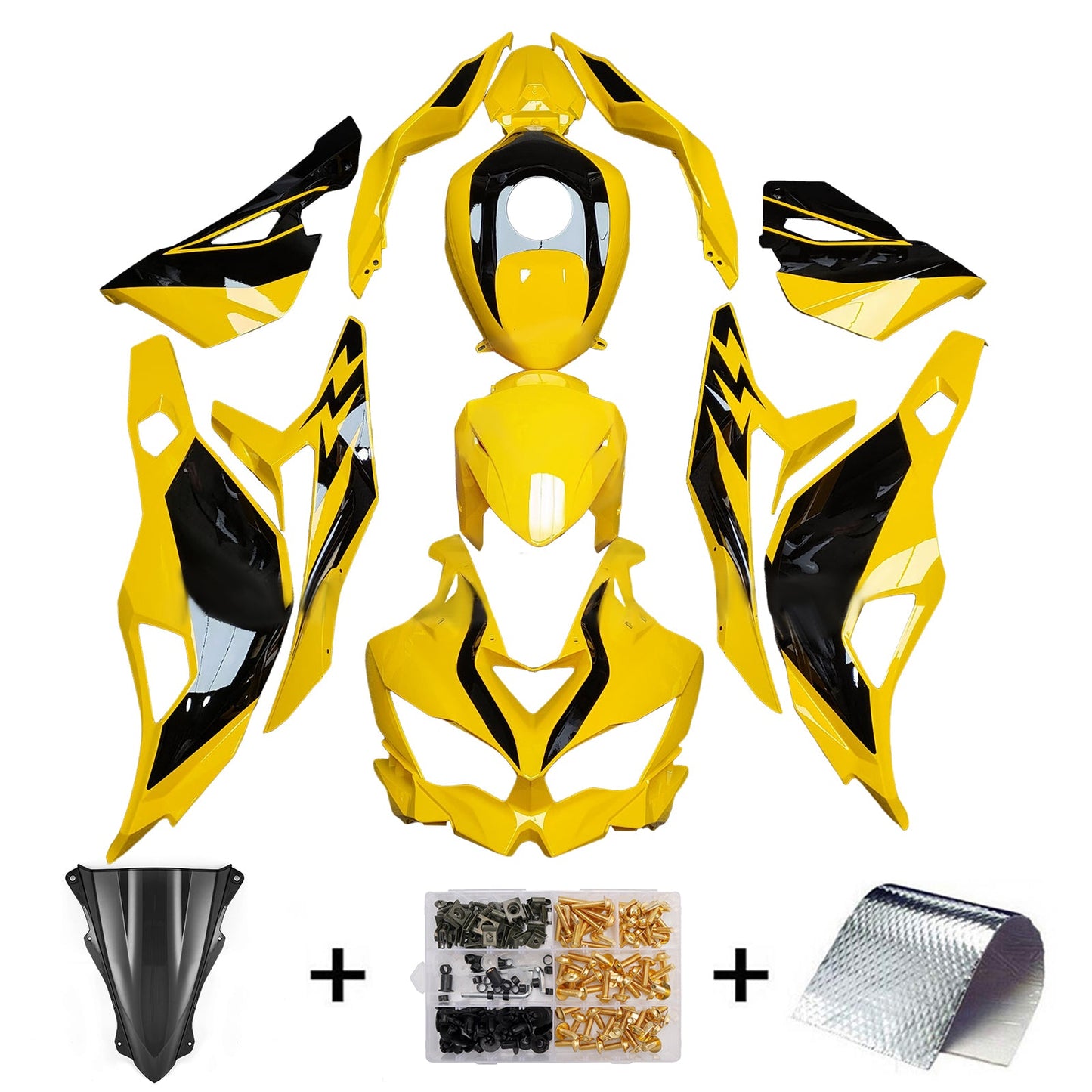 Kit carenatura iniezione adatto per Kawasaki Ninja ZX-25R ZX-4R ZX-4RR 2019-2026