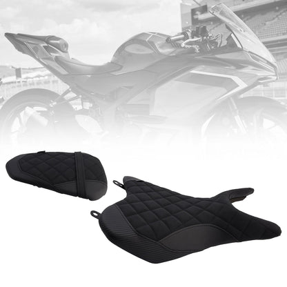 2025 - Per Yamaha Yzf-R3 2025 - Mt-03 Cuscino posteriore per sedile conducente e passeggero, nero