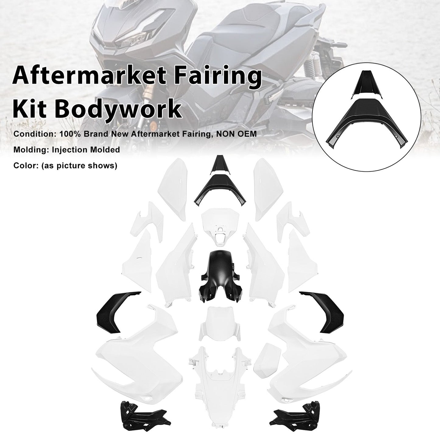 Kit carenatura in plastica ABS a iniezione per Honda ADV350 2022-2026