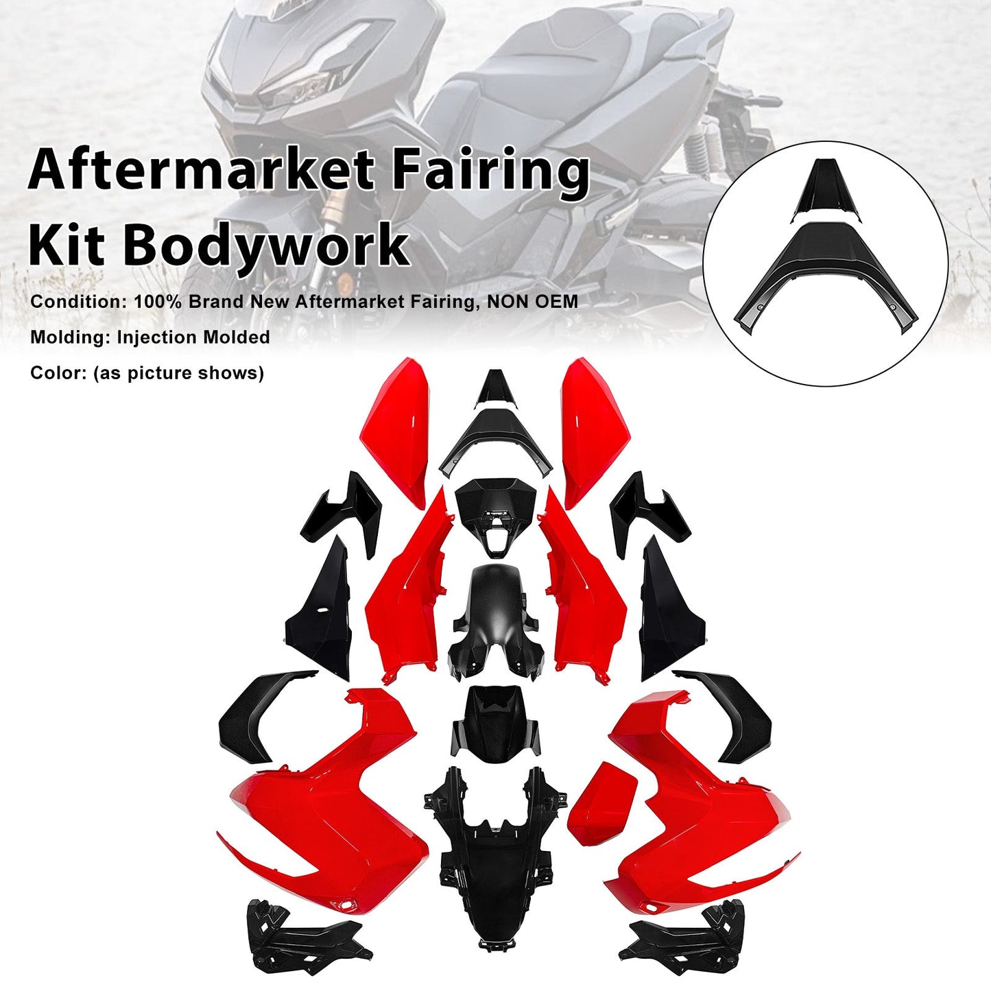 Kit carenatura in plastica ABS a iniezione per Honda ADV350 2022-2026