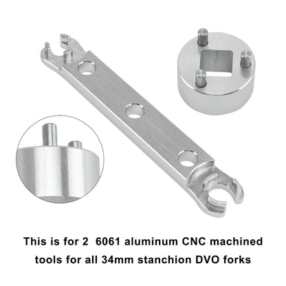 Chiave per la rimozione del tappo inferiore. Strumento per la ricostruzione della forcella Saphire/Onyx/Diamond/DVO