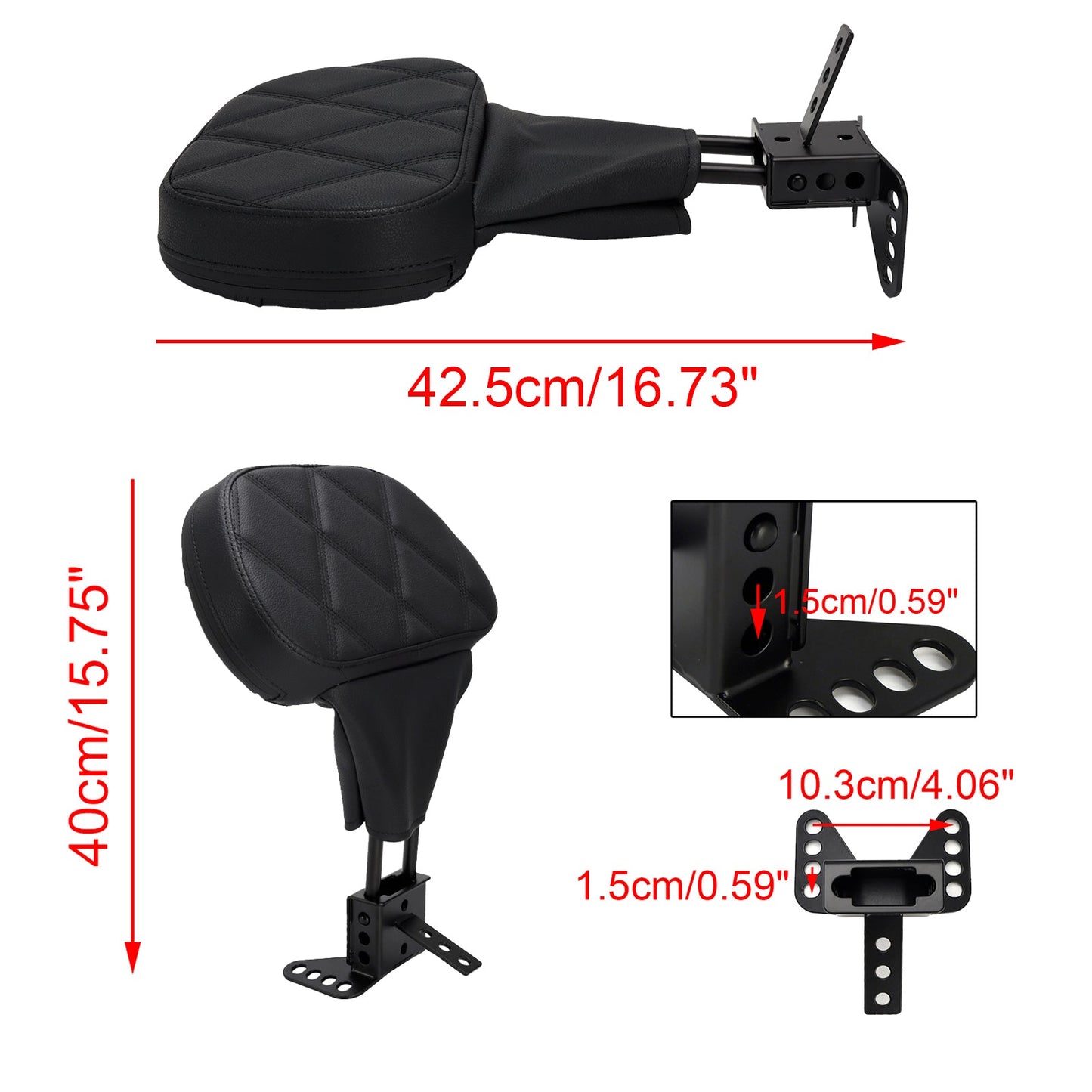 Cuscino per schienale conducente Street Electra Road Glide Road King Tri Glide 1988-2008
