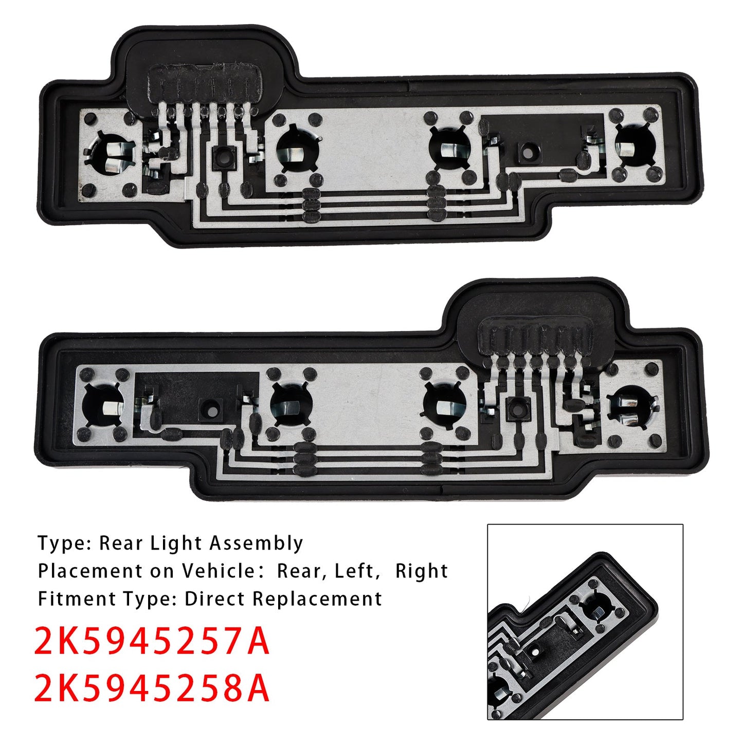 Supporto lampadina fanale posteriore sinistro e destro VW Caddy 2004-2014 2K5945257A 58A