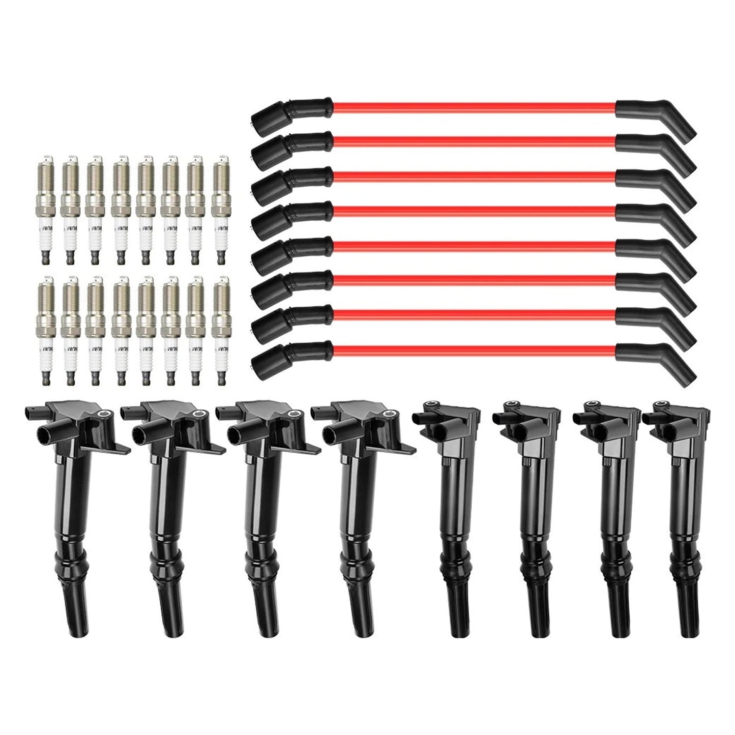 8 Bobine di accensione + 16 Candele + 8 Fili UF834 UF865 Per Ford F-250 F-350 E-450