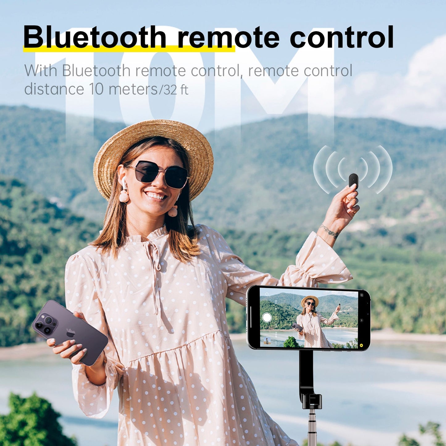 Mini bastone per selfie magnetico per telefono cellulare Magesafe Bluetooth in lega di alluminio con treppiede