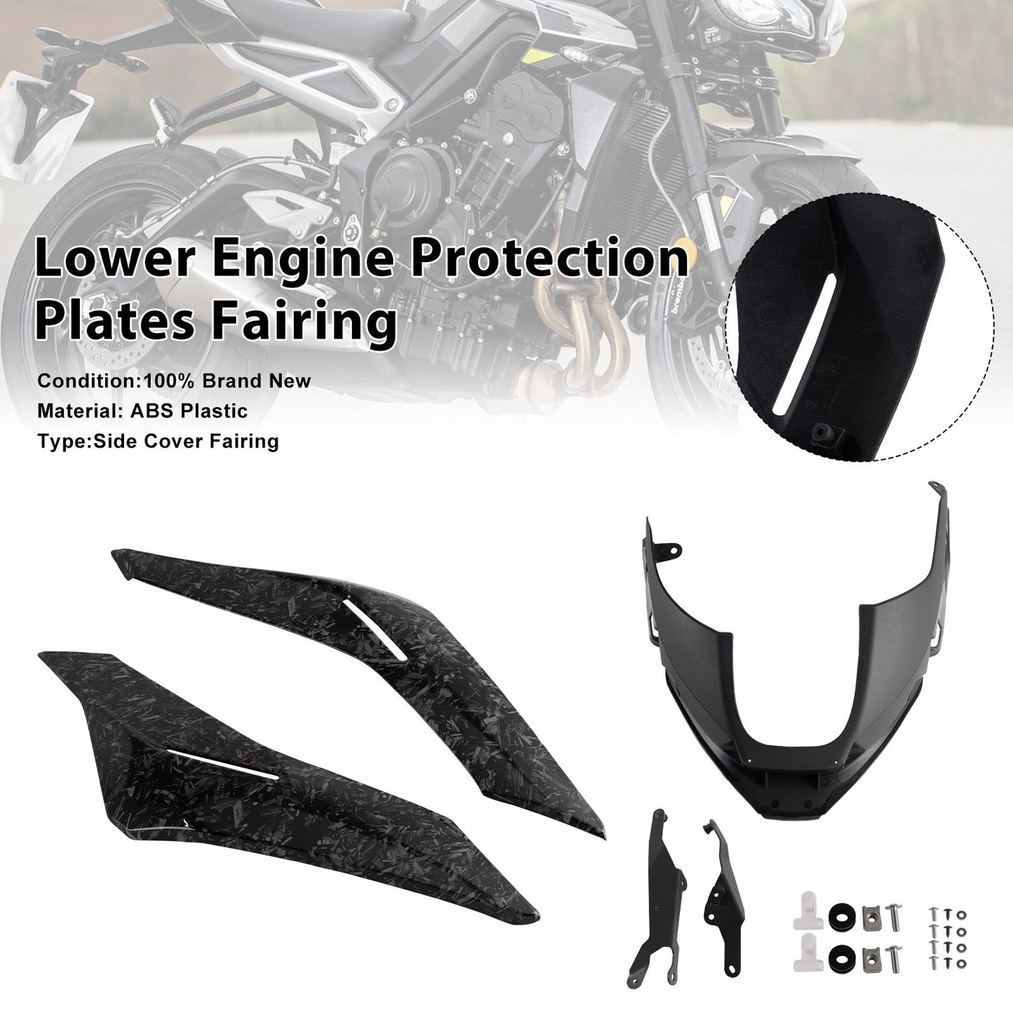 Pannelli inferiori del motore Street Triple 765 R/RS 2023-2025, carenatura protettiva