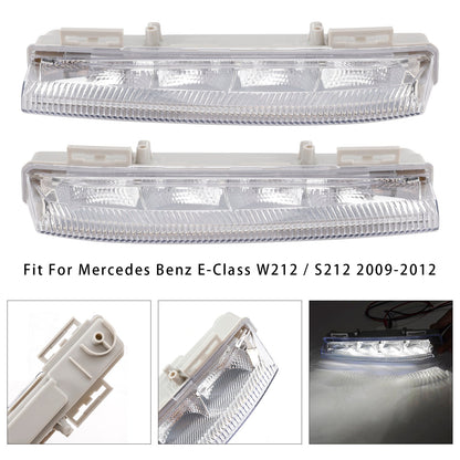 Coppia di fendinebbia diurni a LED per Mercedes Benz W204 S204 W212 2007-2014