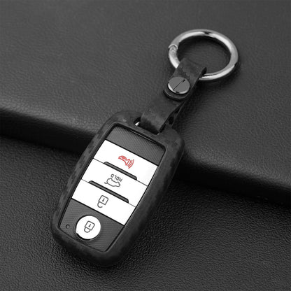 Custodia in pelle e silicone per chiave auto con fibbia per Kia
