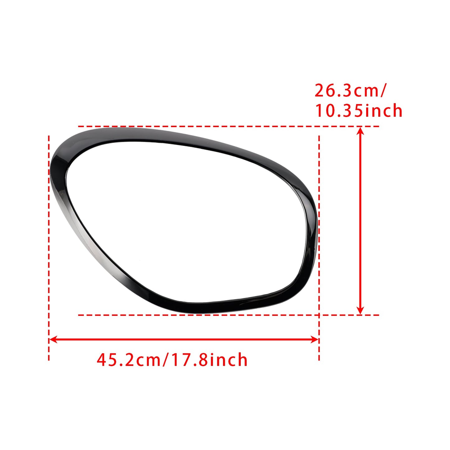 2 anelli ornamentali per fari anteriori neri lucidi per Mini Cooper Countryman R60