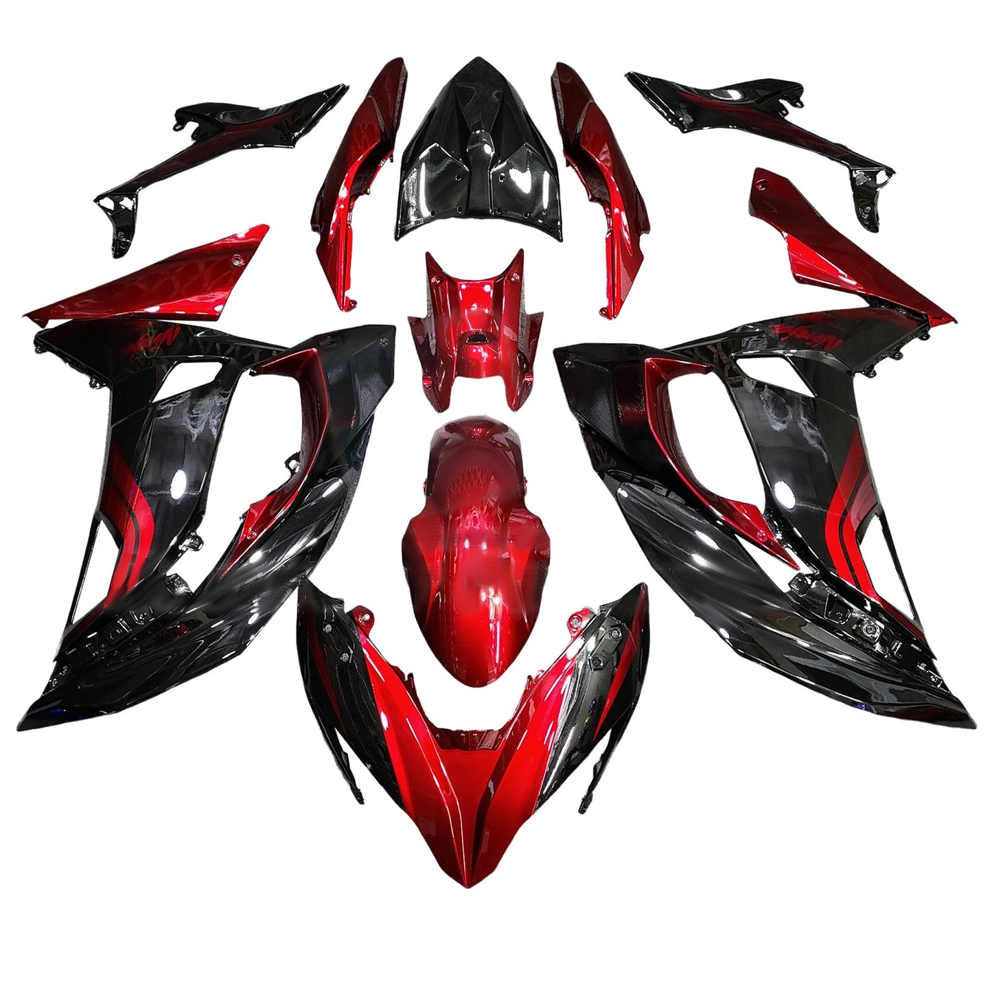 Kit carenatura iniezione in plastica ABS adatto per Kawasaki ER-6F Ninja650R 2017-2019