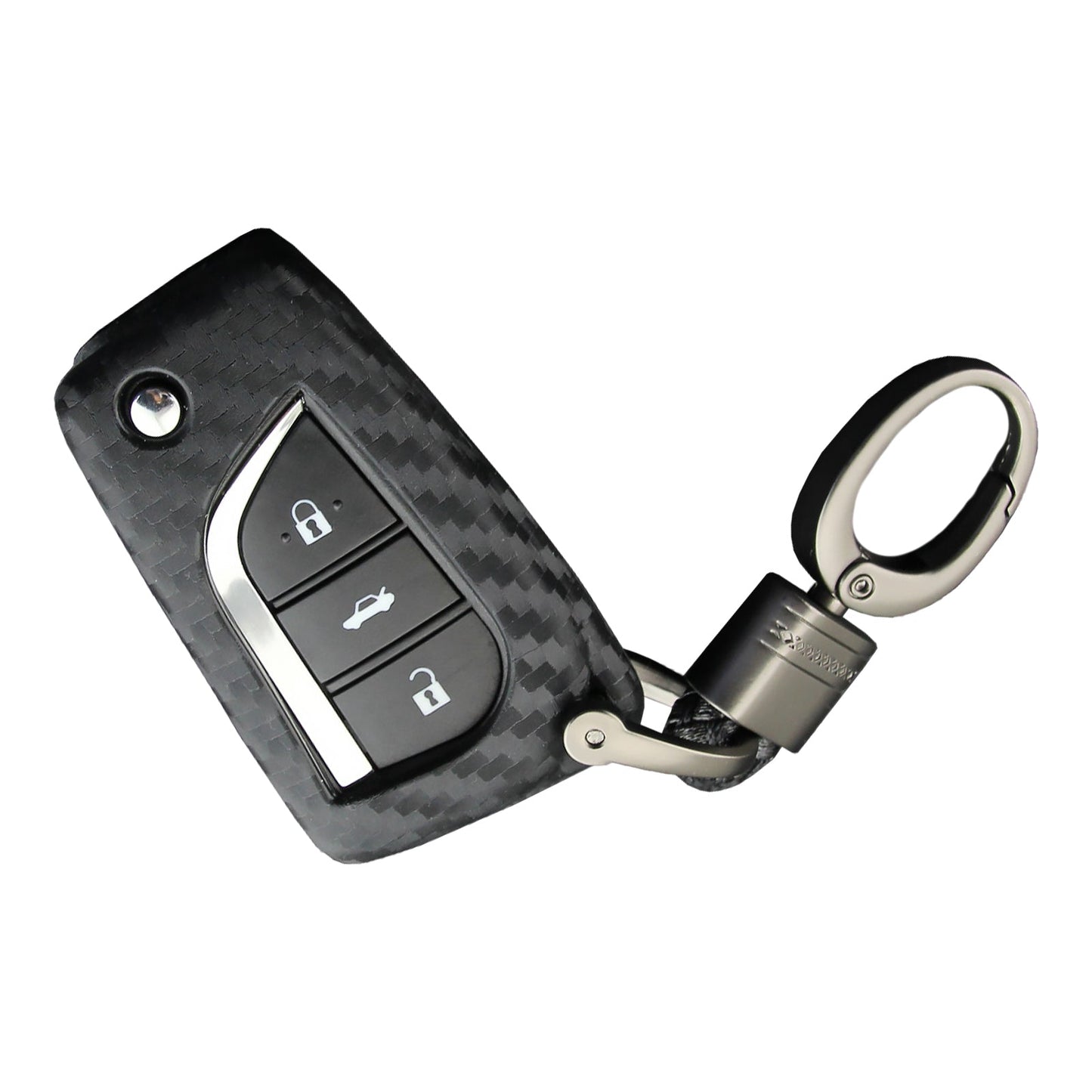 Custodia in similpelle e silicone per chiave auto con fibbia per Toyota