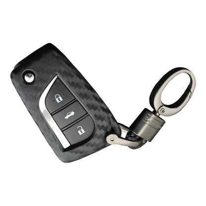 Custodia in similpelle e silicone per chiave auto con fibbia per Toyota